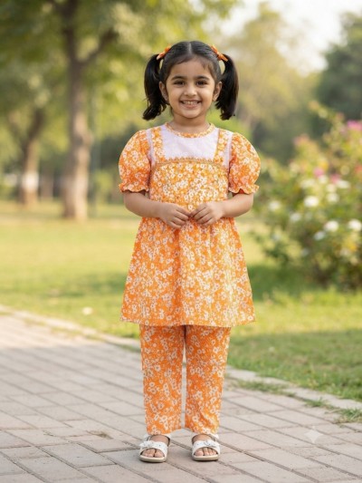 কমলা ফুল Coord set